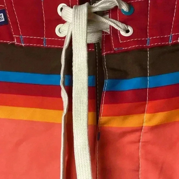 SPERRY TOP SIDER MENS SIZE 38 BOARD SHORTS MULTICOLOR STRIPES DRAWSTRING… - Picture 5 of 13